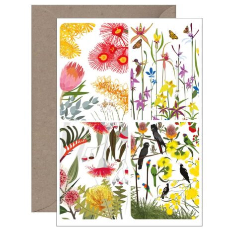 Botanicals, Bushbirds, Orchids and Bloom Magnet Card